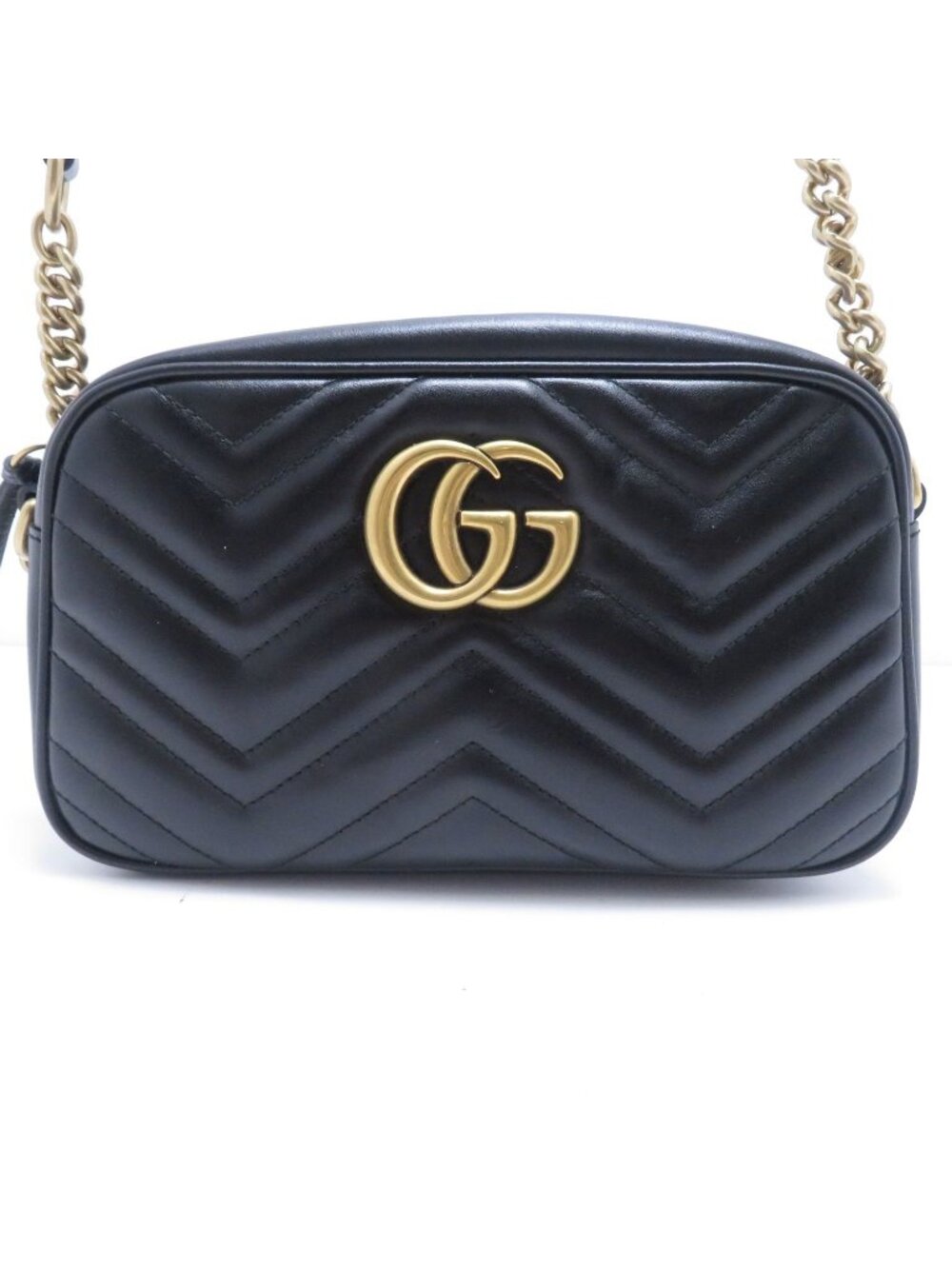 Gucci GG Marmont Shoulder Bag Black Leather